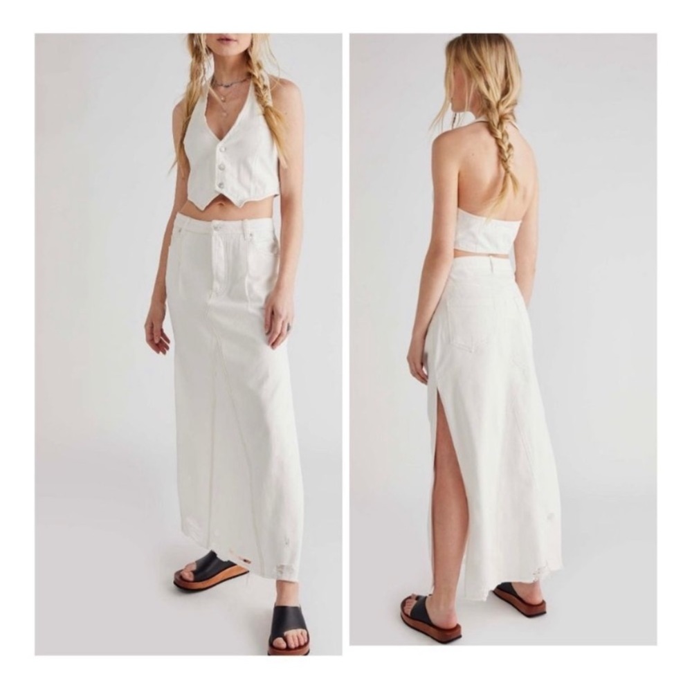 Elegant White Maxi Skirt